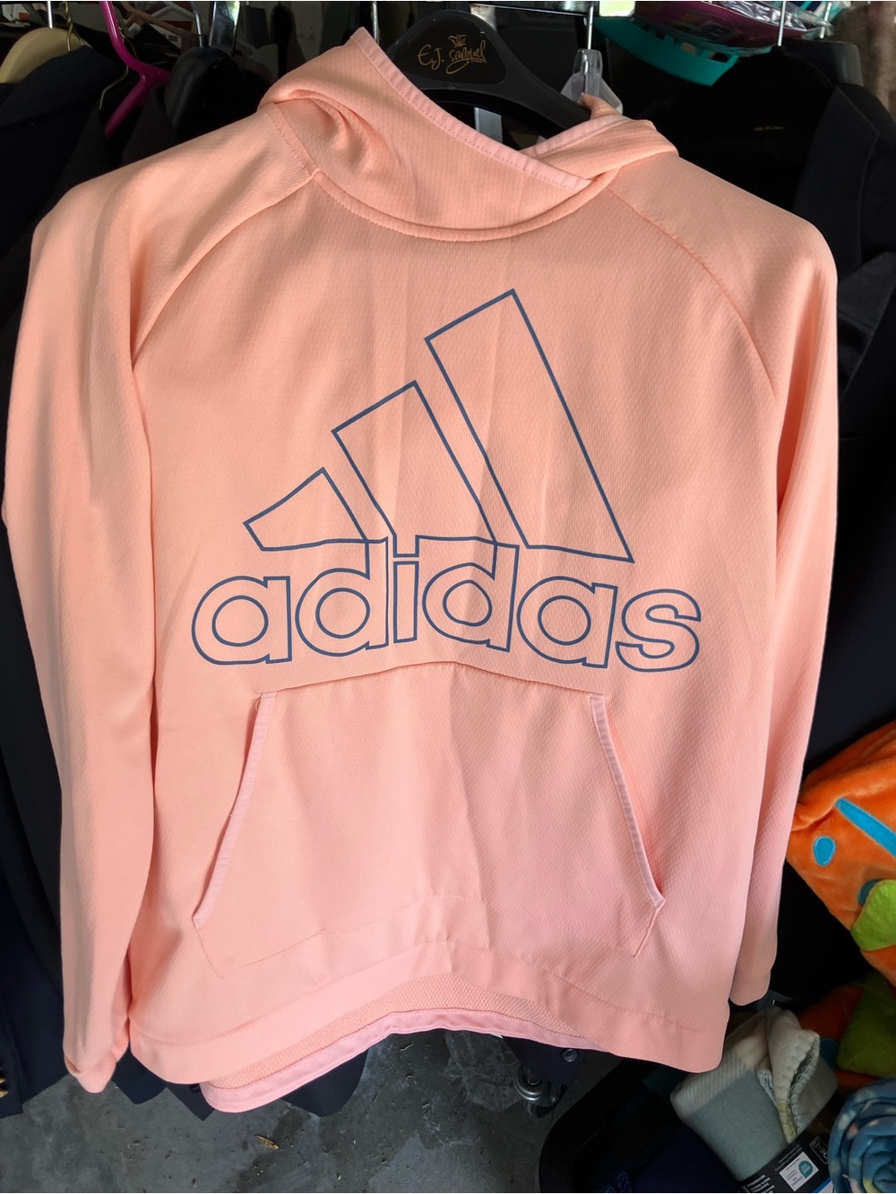 adidas Peach Mesh-Lined Hoodie